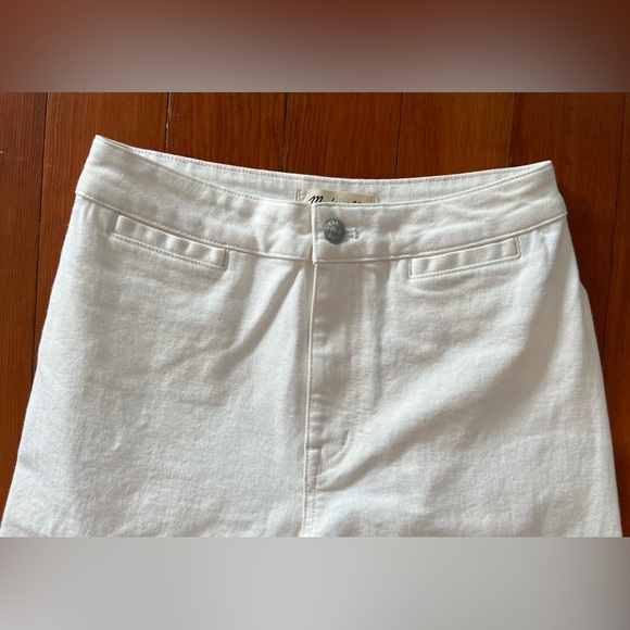 NWOT Madewell Curvy Emmett Wide-Leg Jean in Tile White: Welt Pocket Edition- 26 - Picture 8 of 9